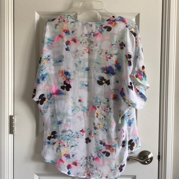 Decree 2 Kimonos Floral Stripes Blue - Picture 2 of 6